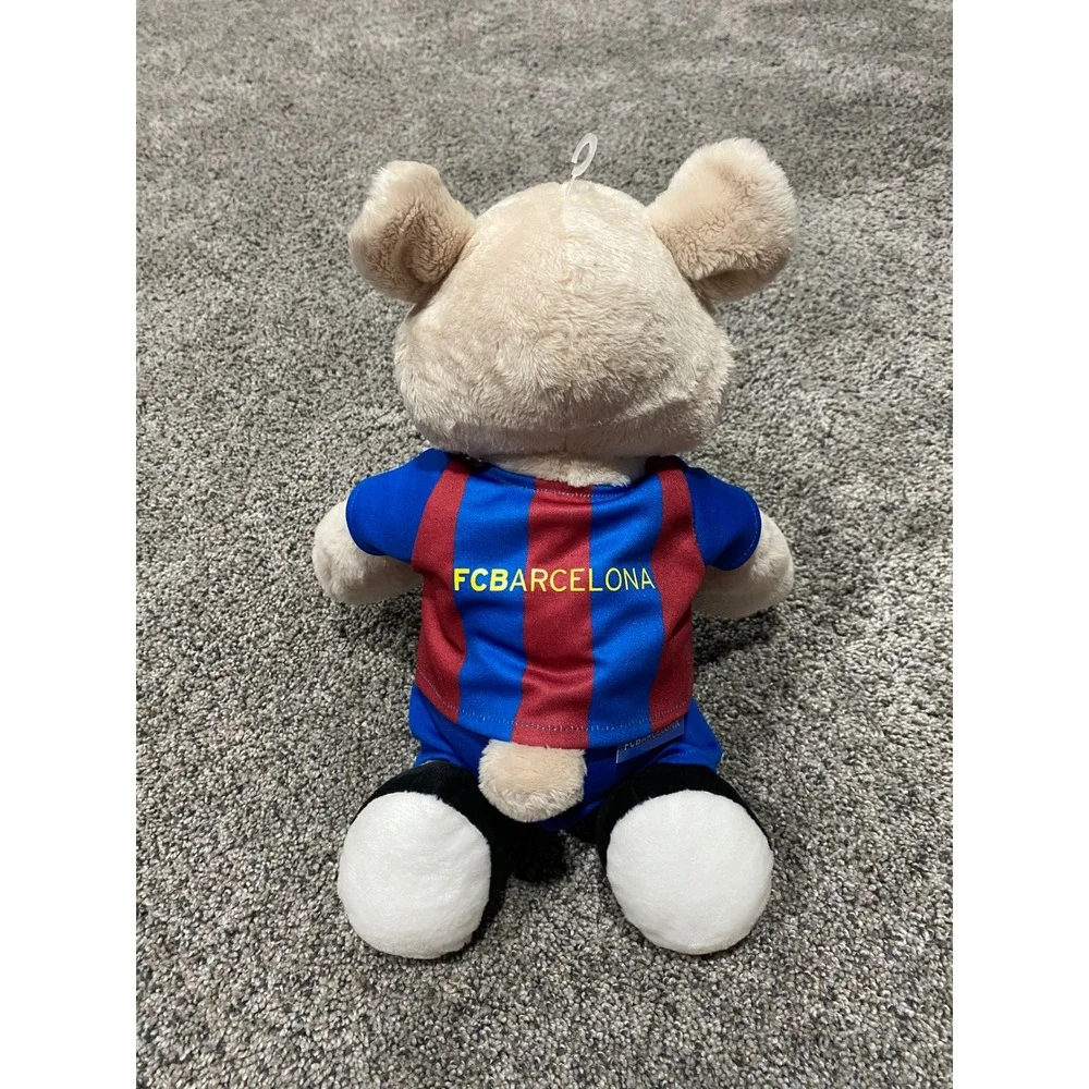 FC Barcelona Plush Bear Unisex OS Tan New Soccer Fan Gear Kit Jersey